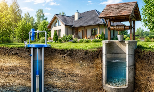 Автономное водоснабжение загородного дома Лабинск: скважина или колодец 
